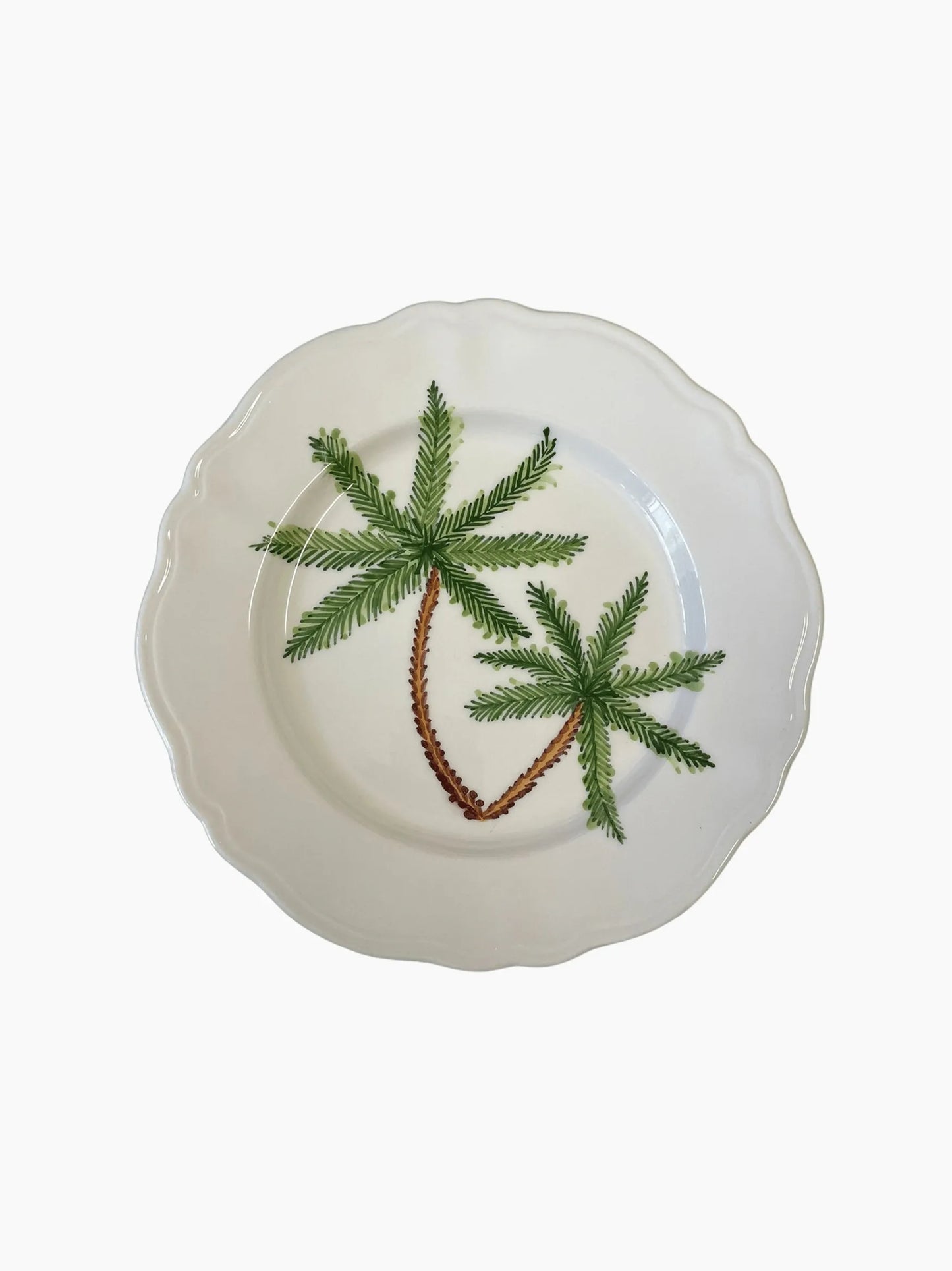Palm Tree Scalloped Plate Set