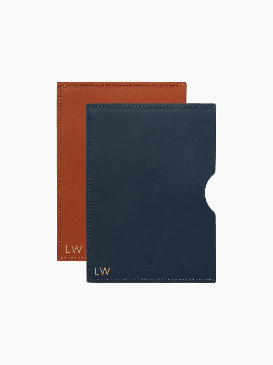 Personalised Leather Passport Holder Set