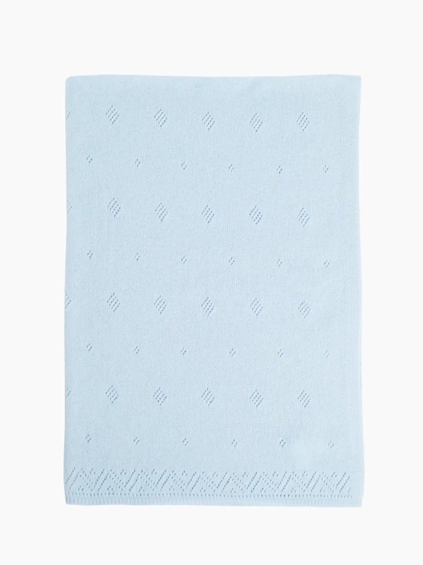 Personalised Cashmere Pointelle Baby Blanket