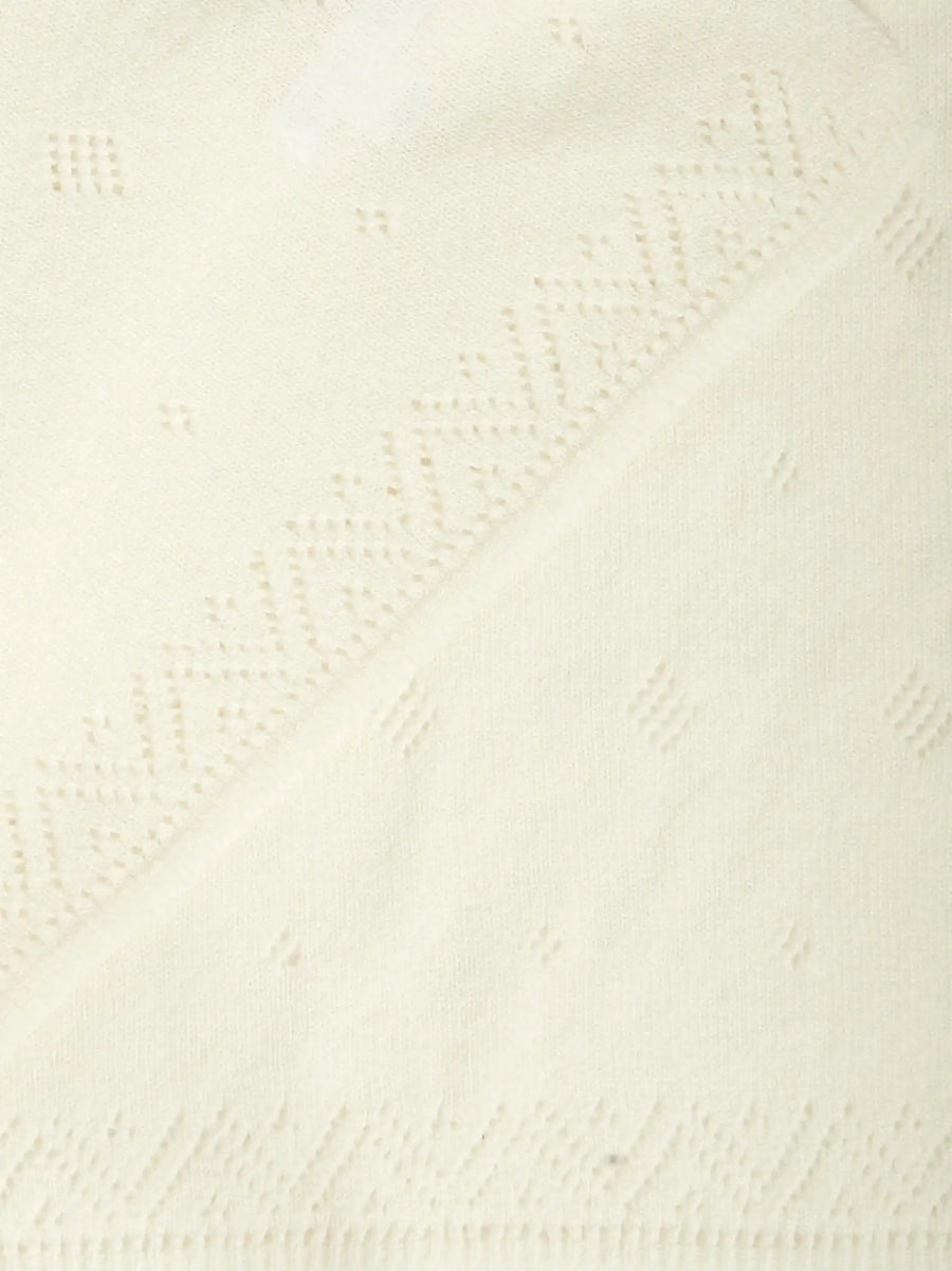 Personalised Cashmere Pointelle Baby Blanket