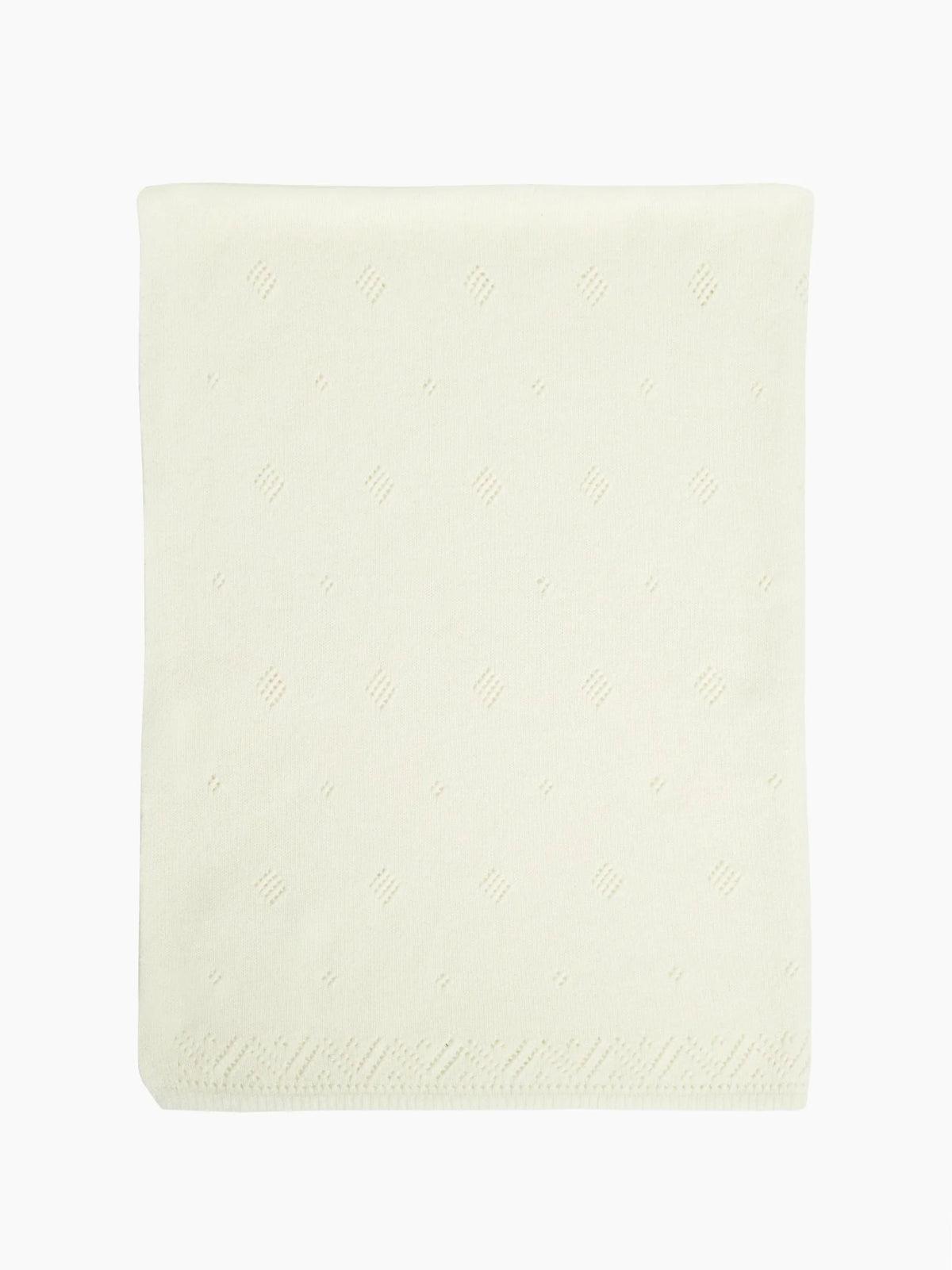 Personalised Cashmere Pointelle Baby Blanket