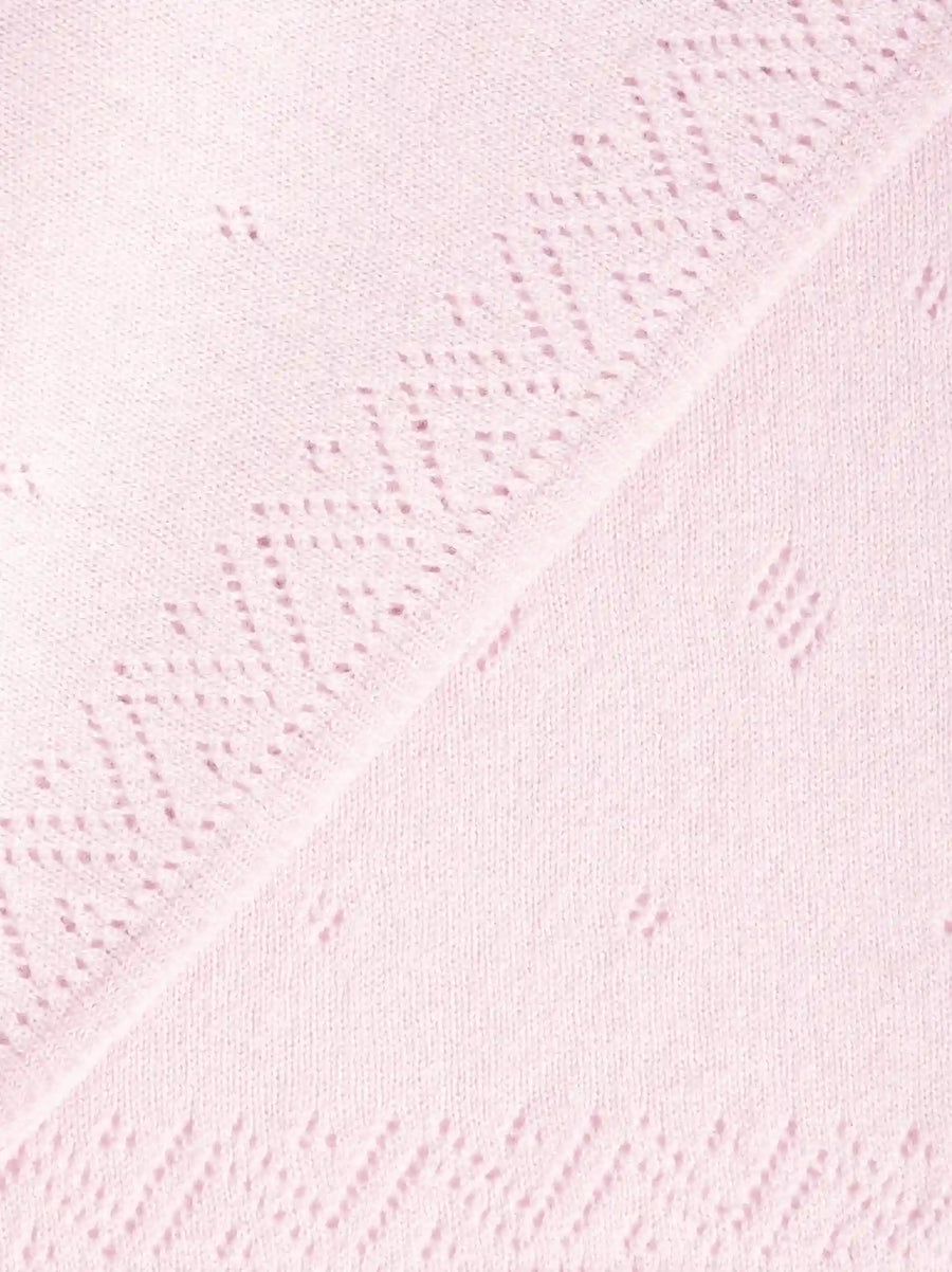 Personalised Cashmere Pointelle Baby Blanket