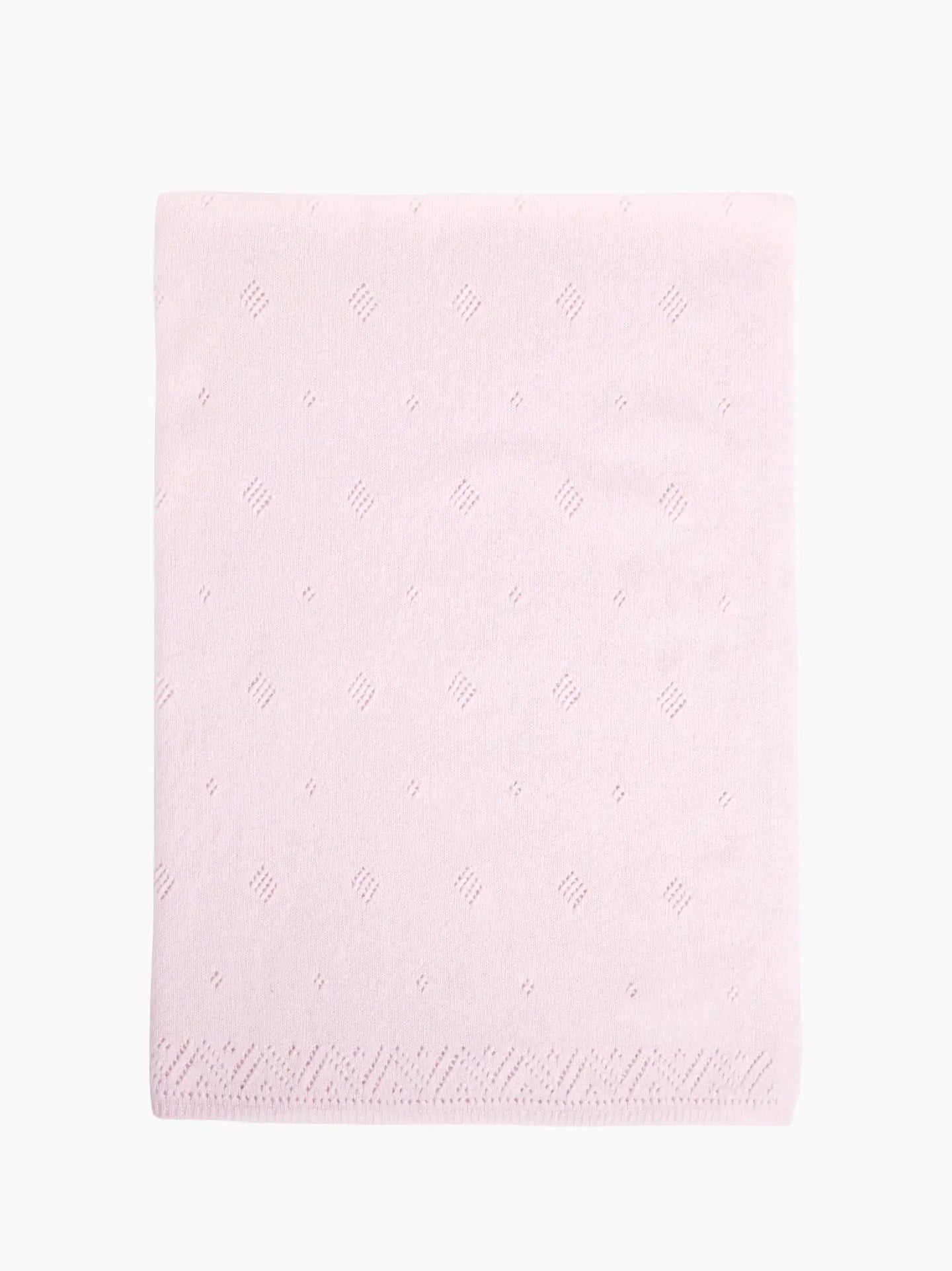 Personalised Cashmere Pointelle Baby Blanket