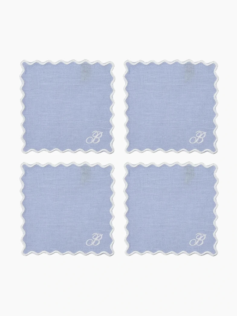 Personalised Square Cocktail Napkins Set