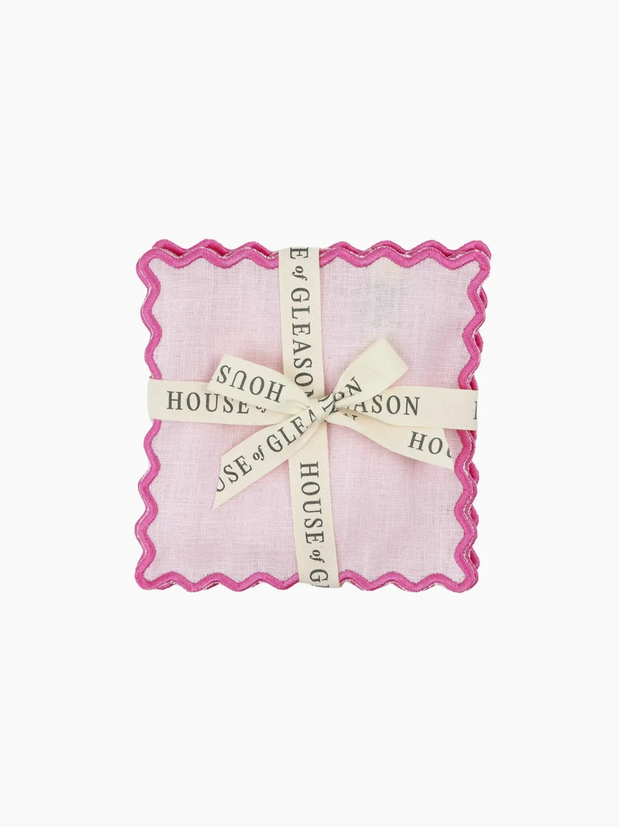 Personalised Square Cocktail Napkins Set
