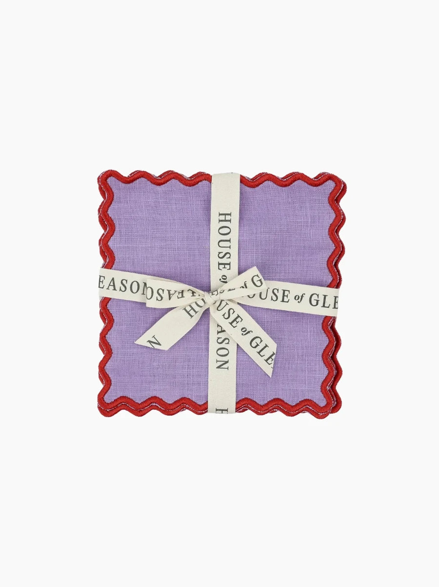 Personalised Square Cocktail Napkins Set