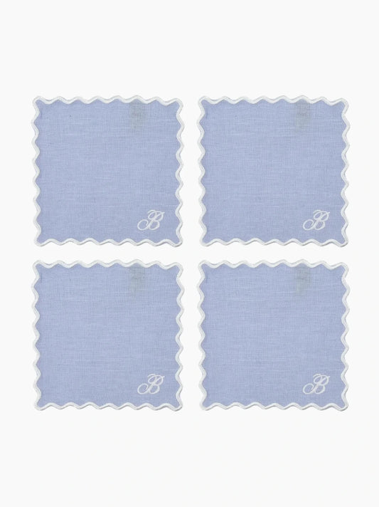 Personalised Square Cocktail Napkins Set