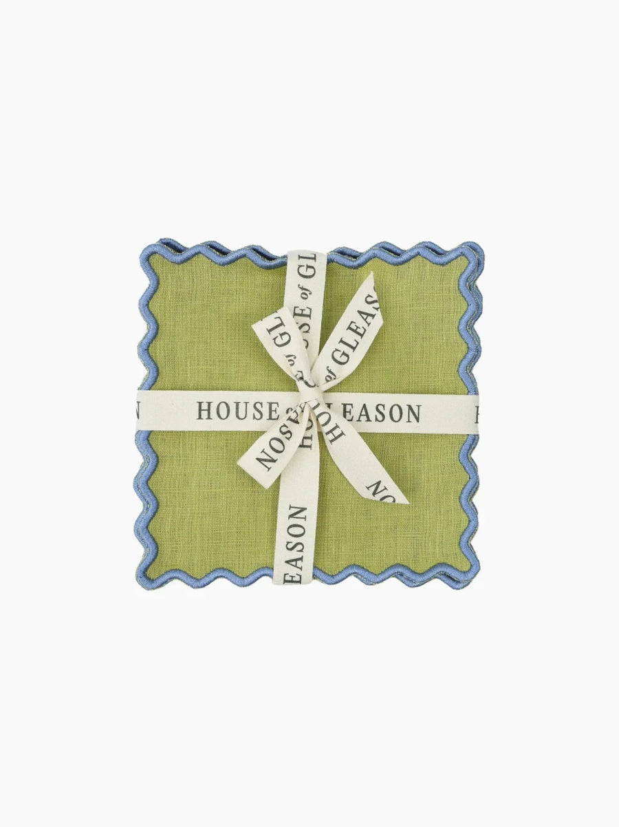 Personalised Square Cocktail Napkins Set