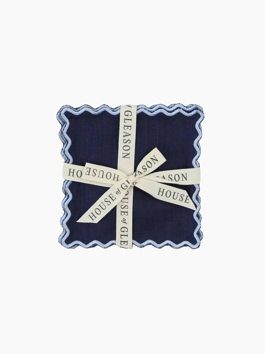 Personalised Square Cocktail Napkins Set