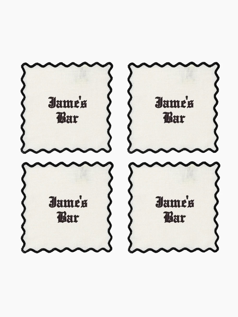 Personalised Square Cocktail Napkins Set