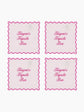 Personalised Square Cocktail Napkins Set