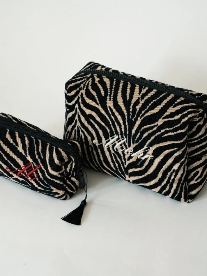 Personalised Zebra Large Pouch