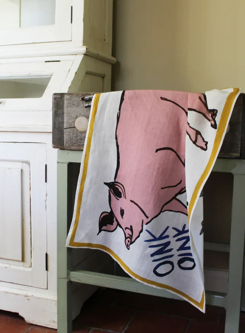 Pig Tea Towel