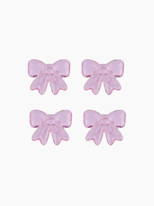 Bow Napkin Ring Pink Set of 4