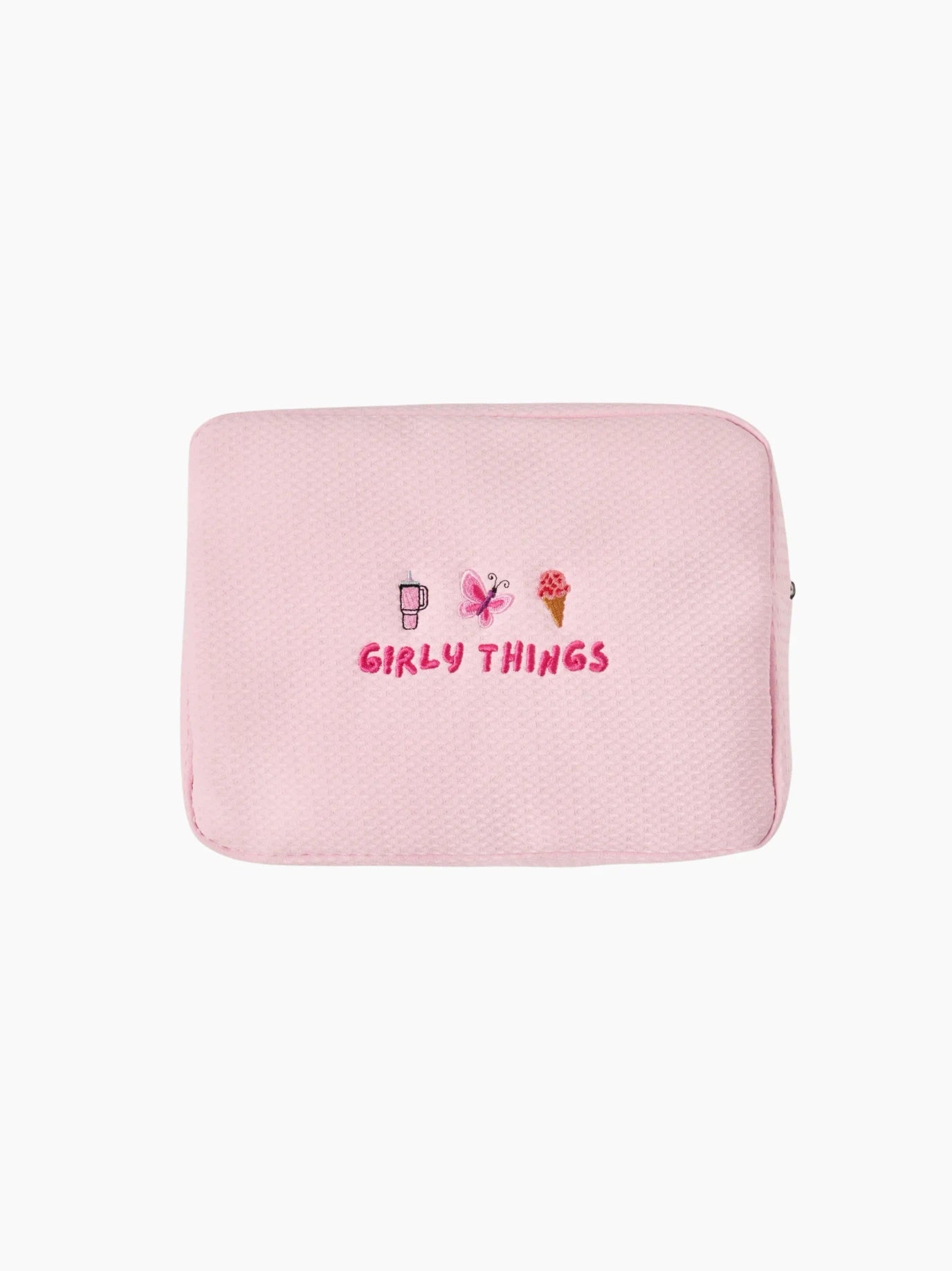 Personalised Pink Waffle Pouch