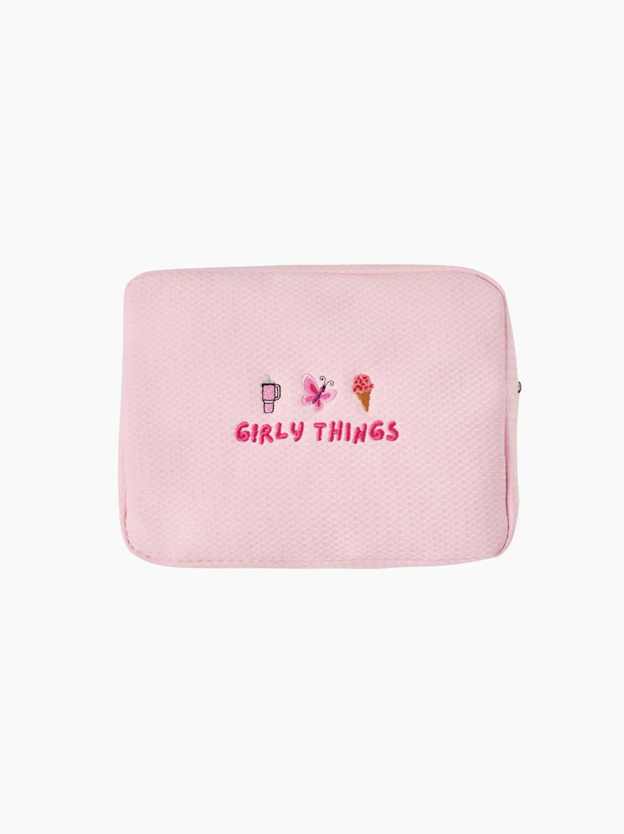 Personalised Pink Waffle Pouch
