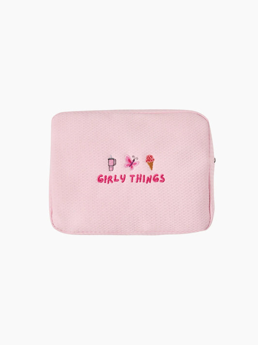 Personalised Pink Waffle Pouch