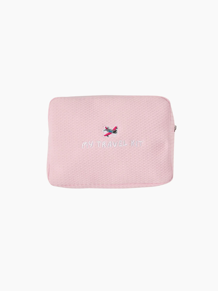 Personalised Pink Waffle Pouch