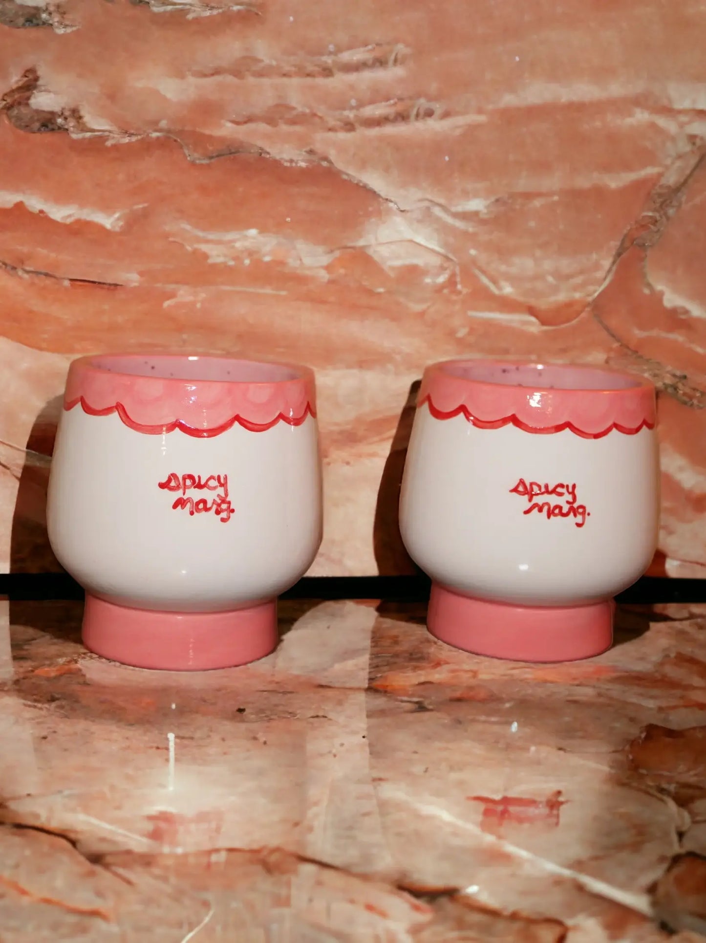 Pink Spicy Marg Cups Set of 2