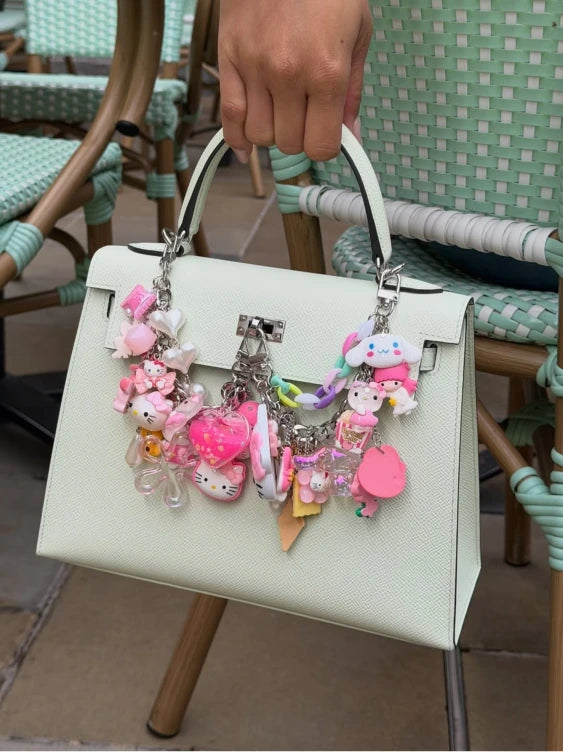 Pink Chain Bag Charm