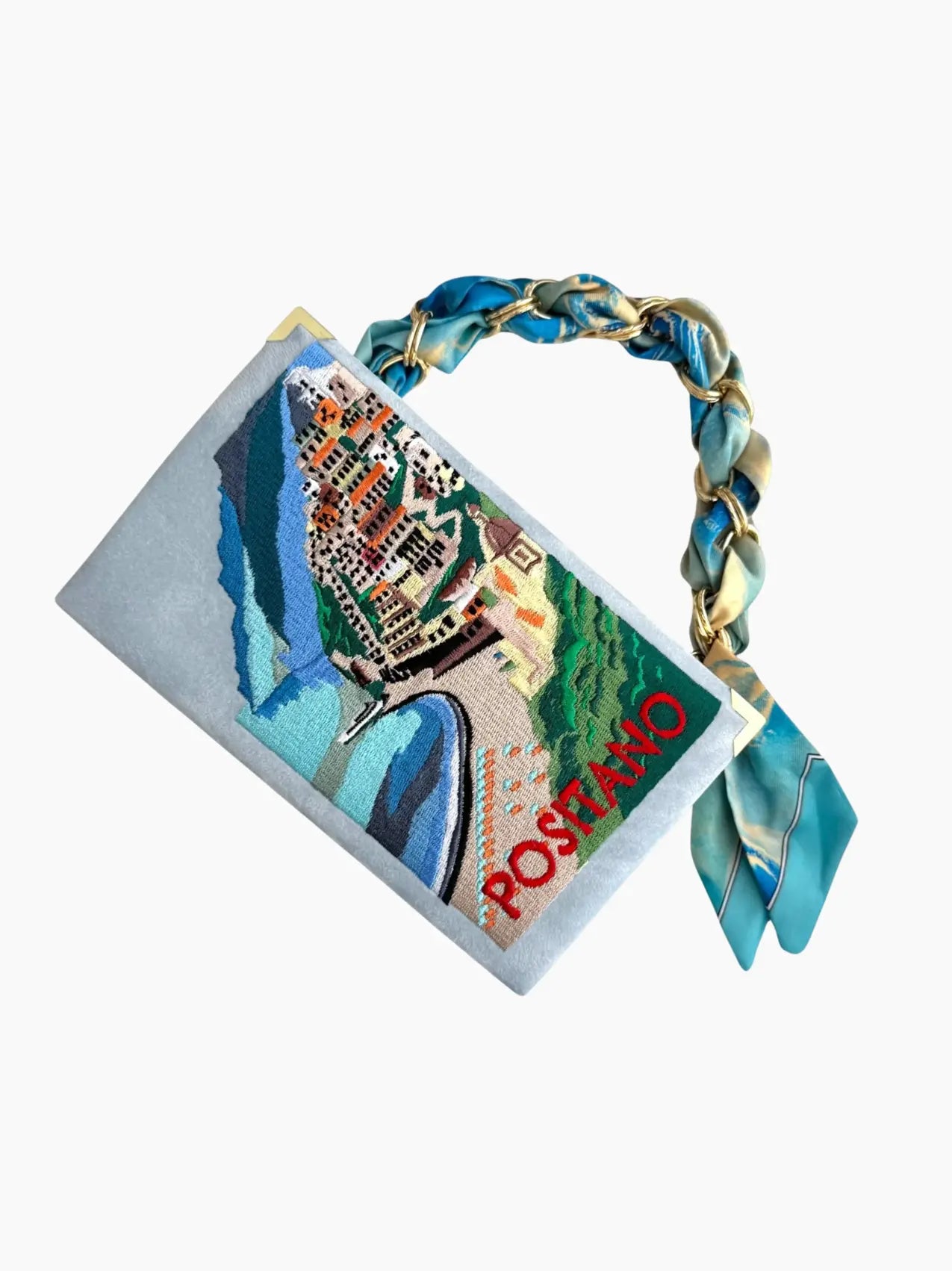 Positano Embroidered Clutch