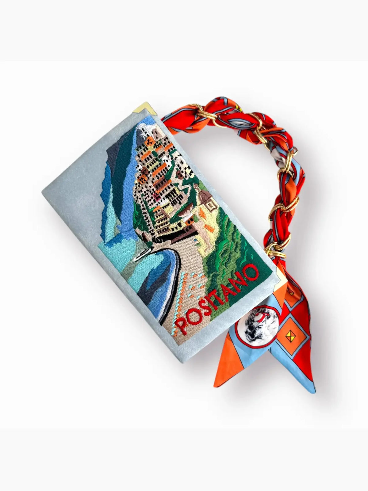 Positano Embroidered Clutch