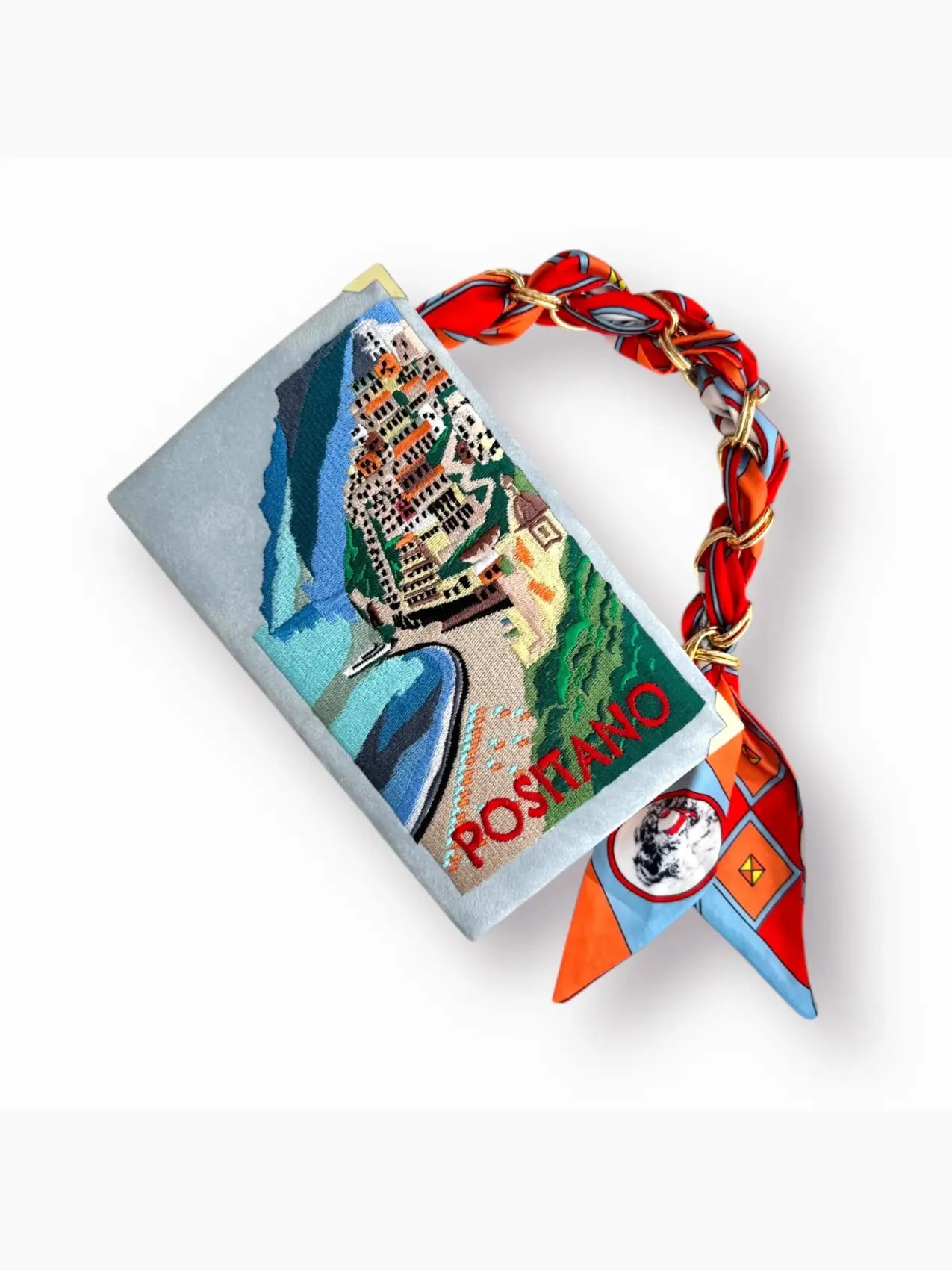 Positano Embroidered Clutch