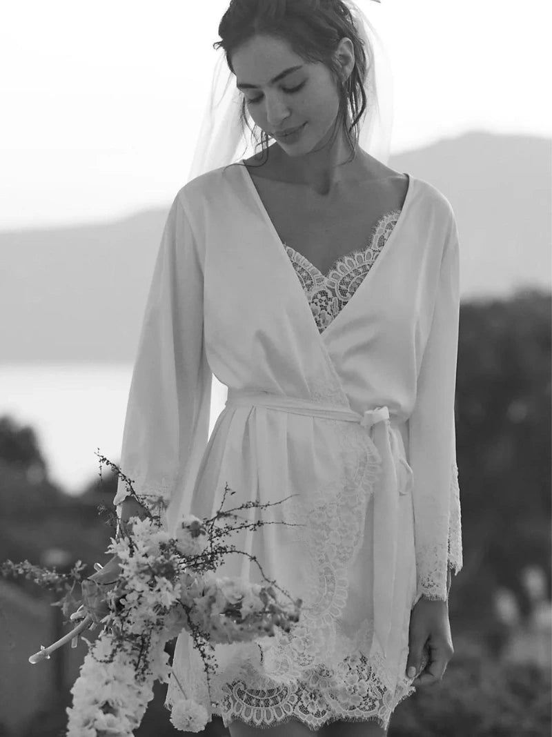 Personalised Lace Robe