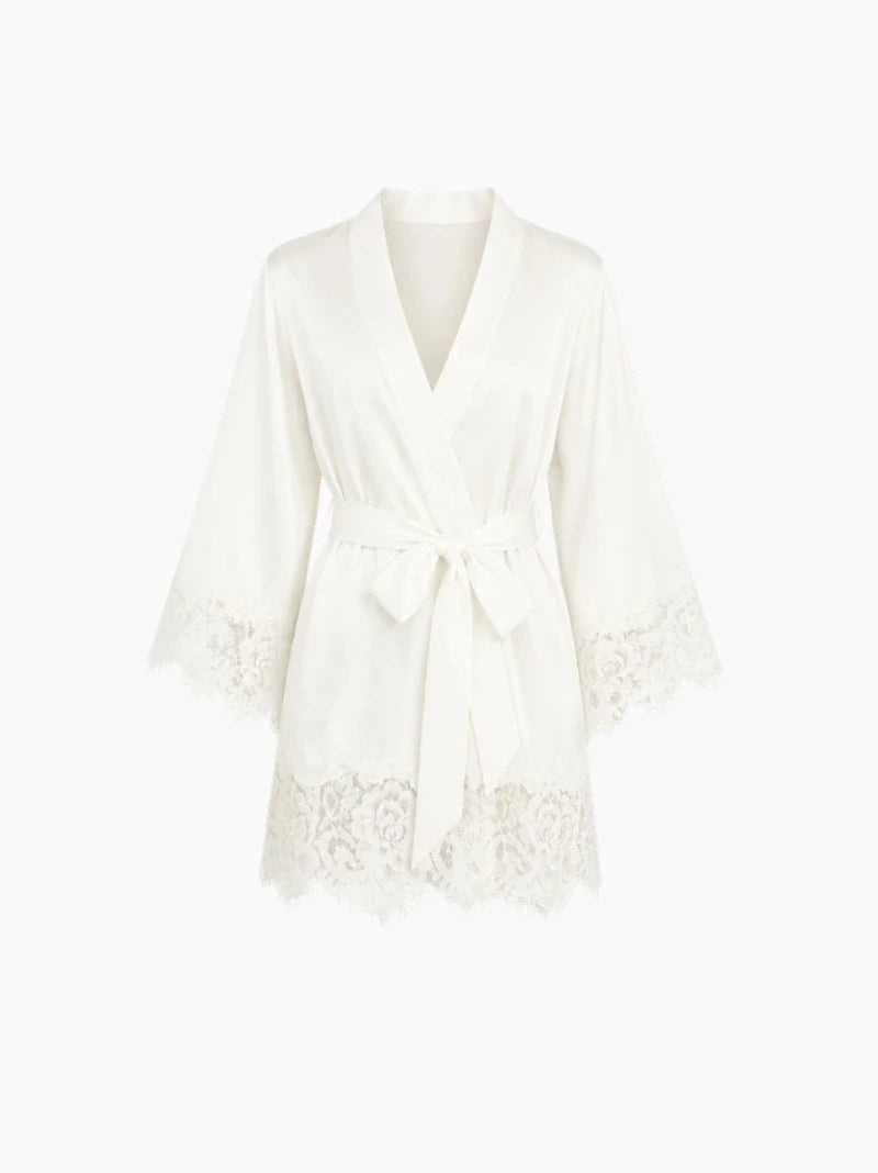 Personalised Short Lace Robe