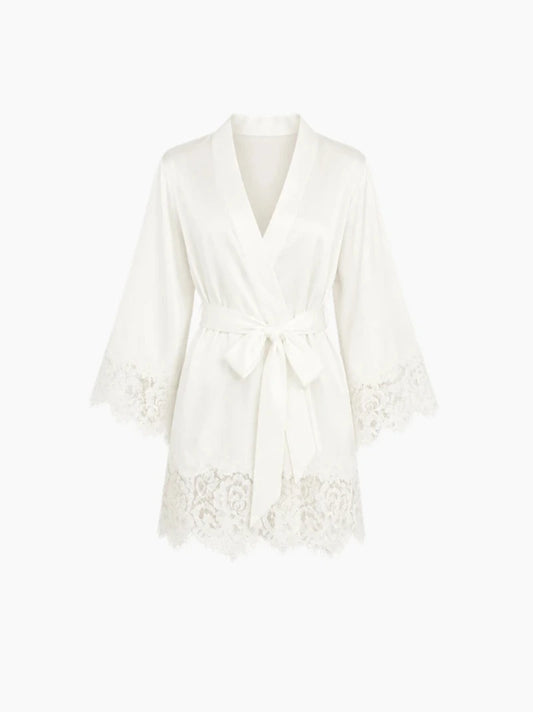 Personalised Short Lace Robe