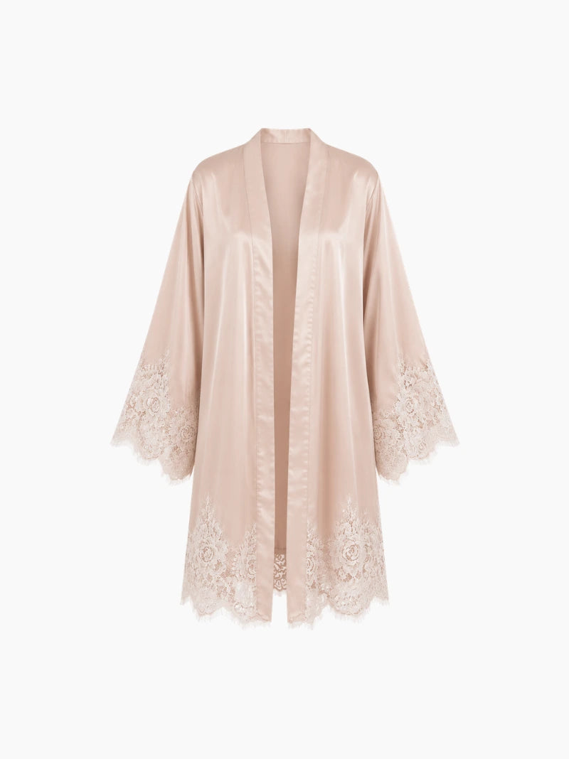 Personalised Short Lace Robe
