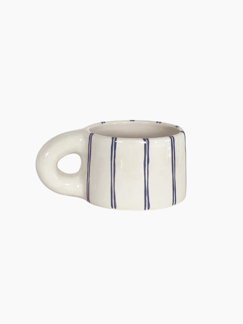 Navy Striped Mug