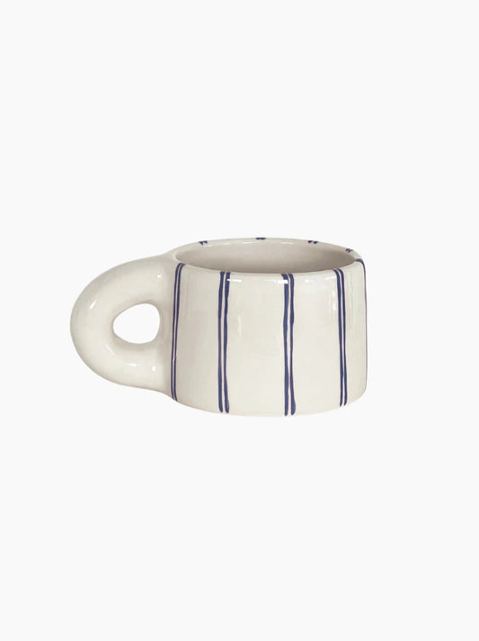 Navy Striped Mug