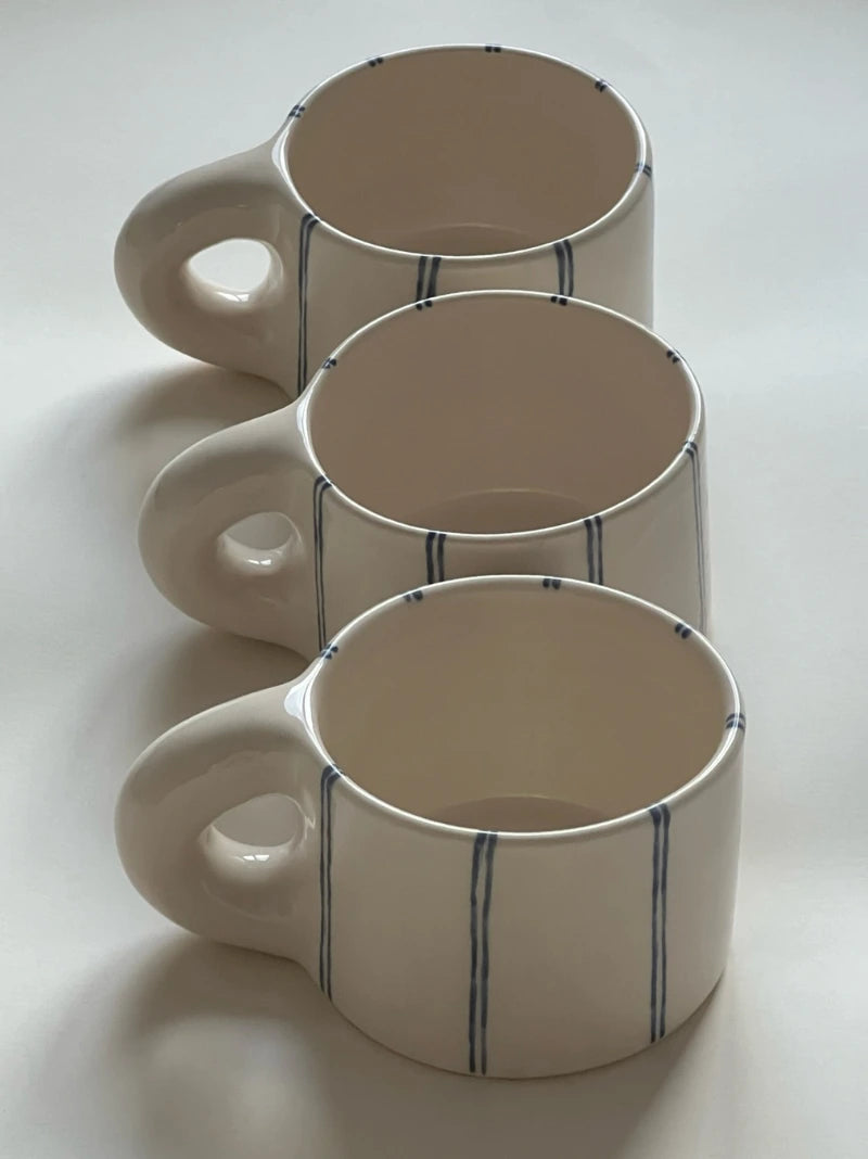 Navy Striped Mug