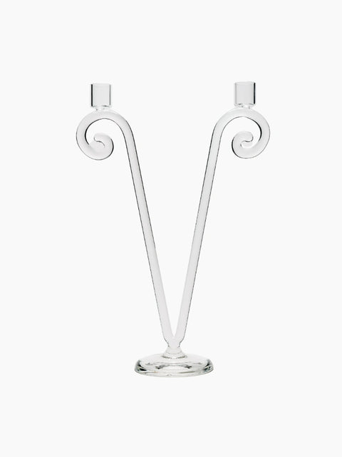 Double Stem Spiral Candleholder