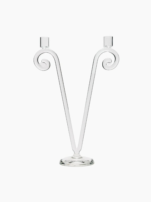 Double Stem Spiral Candleholder