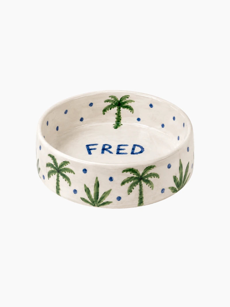 Personalised Palm Tree Pet Bowl