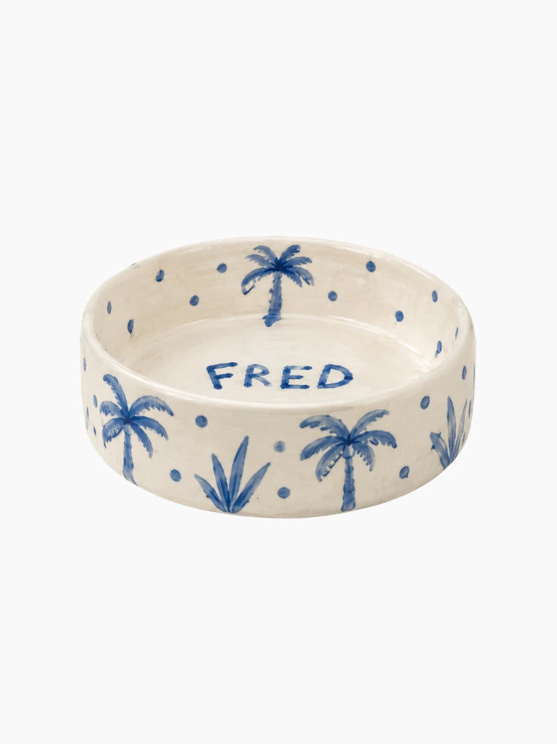 Personalised Palm Tree Pet Bowl