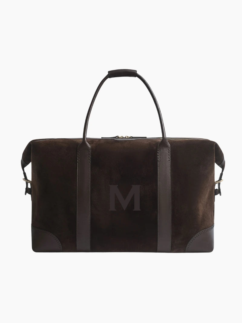 Personalised Suede Weekend Bag