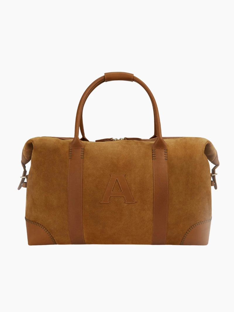 Personalised Suede Weekend Bag