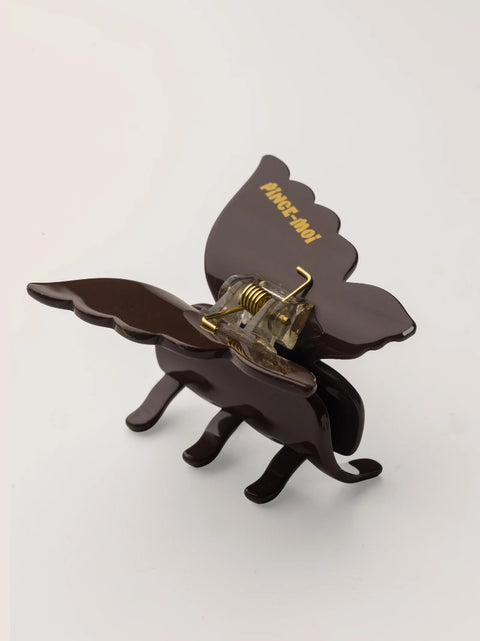 Brown Butterfly Claw Clip