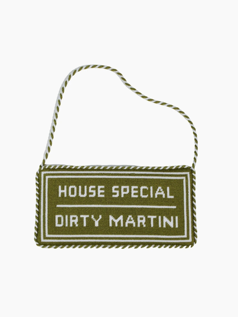 Dirty Martini Needlepoint Sign