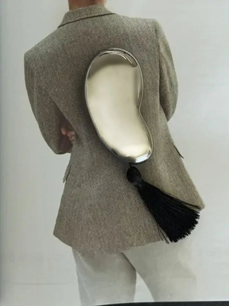 Silver Bean Shaped Paperwieght