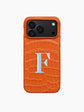 Tangerine Orange Crocodile iPhone Case