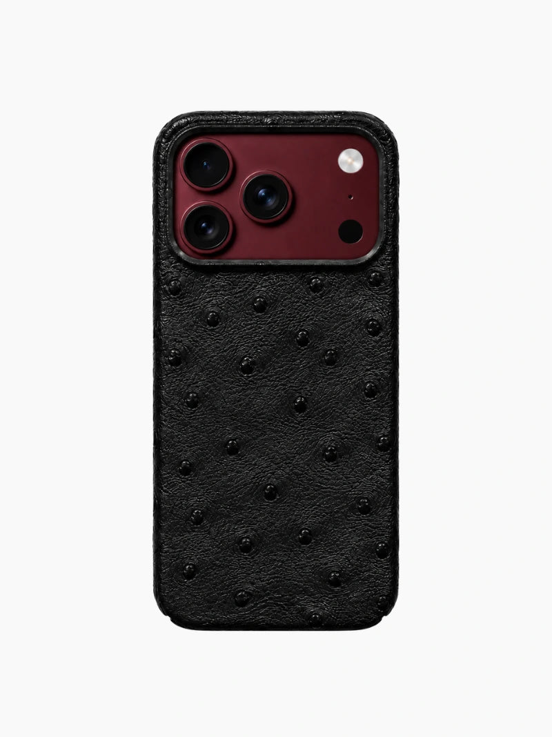 Black Ostrich iPhone Case