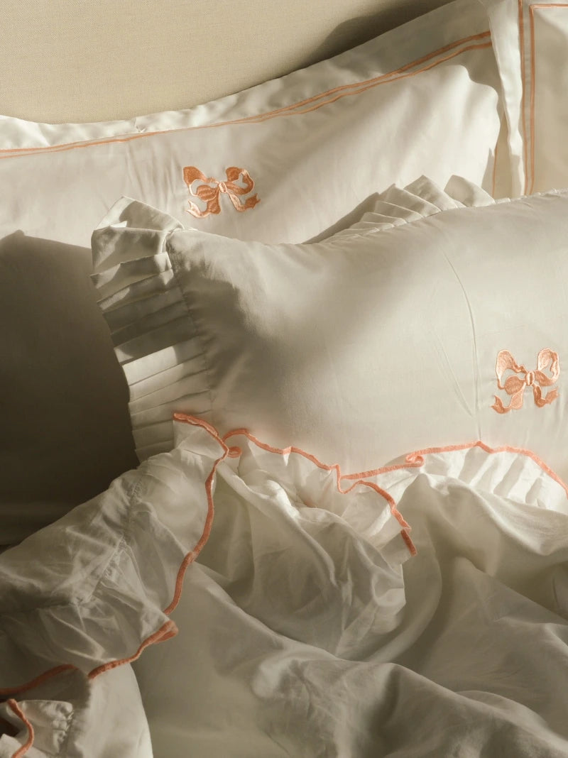 Arabella Ruffle Bow Pillowcase Set