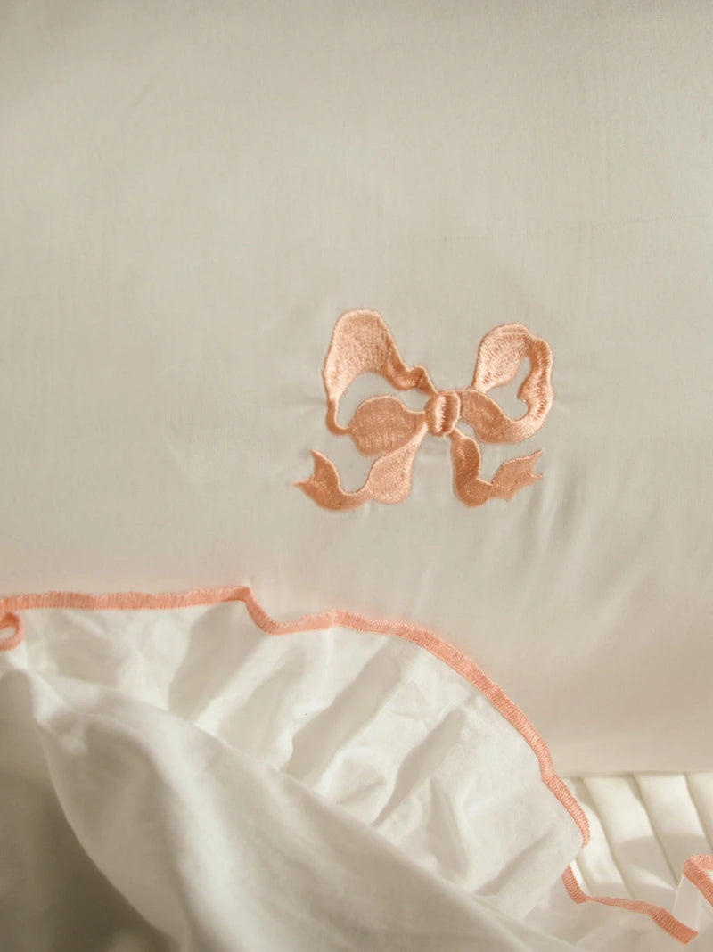 Arabella Ruffle Bow Pillowcase Set