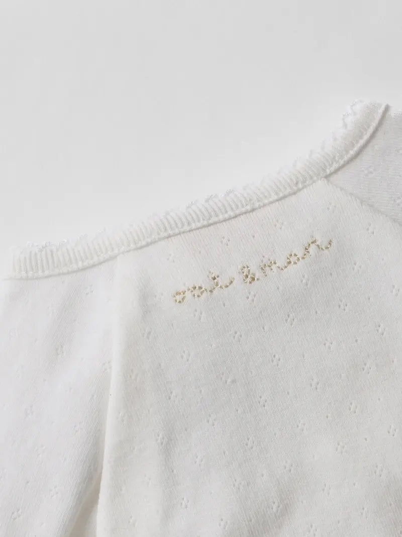 Personalised  Pointelle Sleepsuit