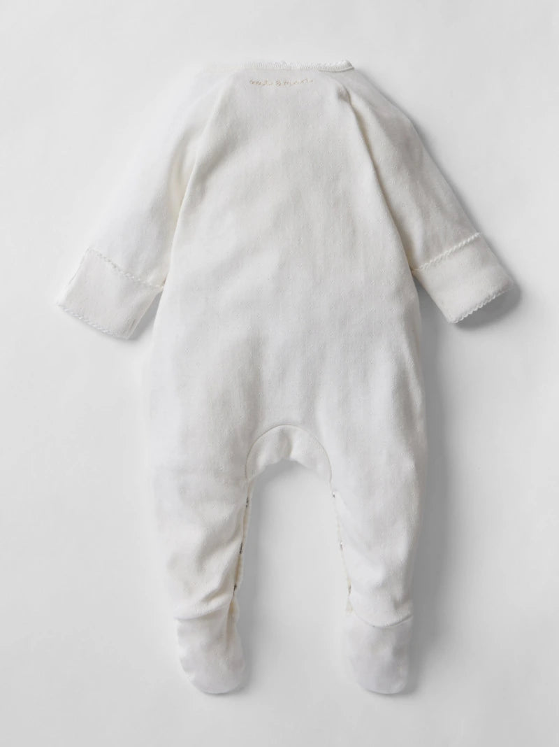 Personalised  Pointelle Sleepsuit