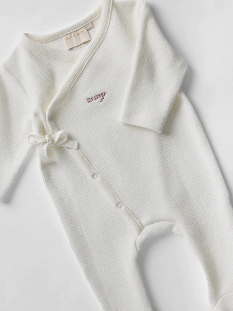 Personalised Waffle Sleepsuit